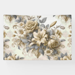 Antique Tinge Yellow Floral Perfektion Banner