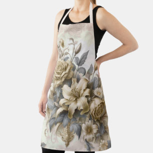 Antique Tinge Yellow Floral Perfektion Schürze