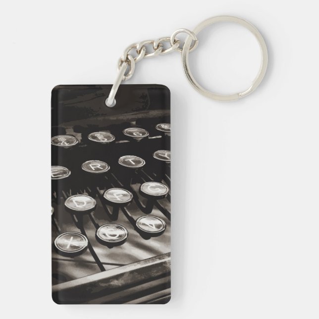 Antique Touches de machine à écrire Noir Blanc (Dos)