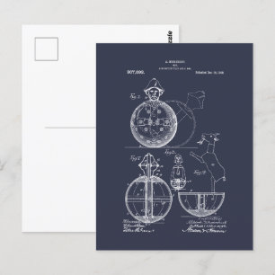 Antique Toy 1908 Roly Poly Patent Zeichnend Postkarte