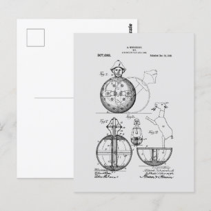 Antique Toy 1908 Roly Poly Patent Zeichnend Postkarte