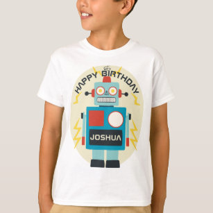 Antique Toy Robot Birthday T-Shirt