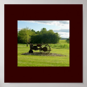 Antique Tractor Poster