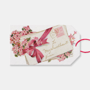 Antique Valentine Bouquet Geschenkanhänger