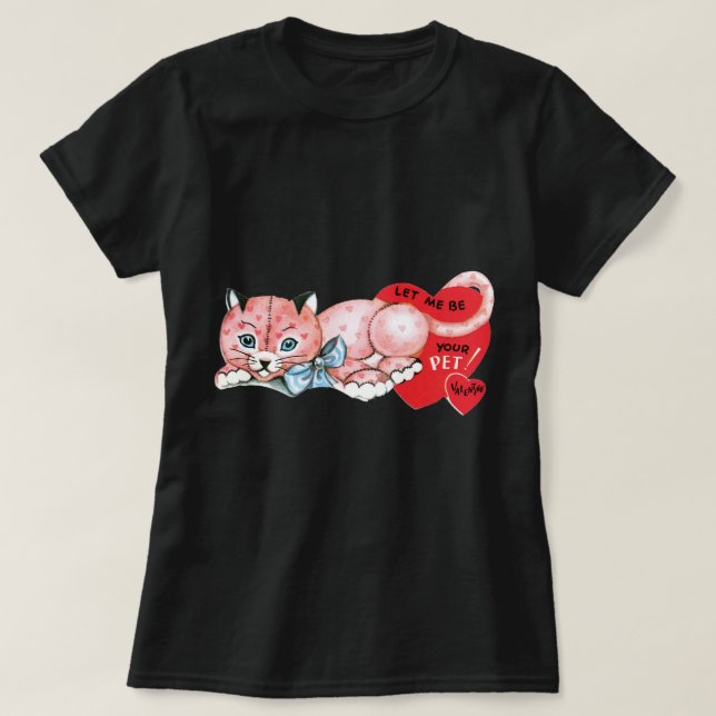 Antique Valentine Cat T-Shirt (Design vorne)