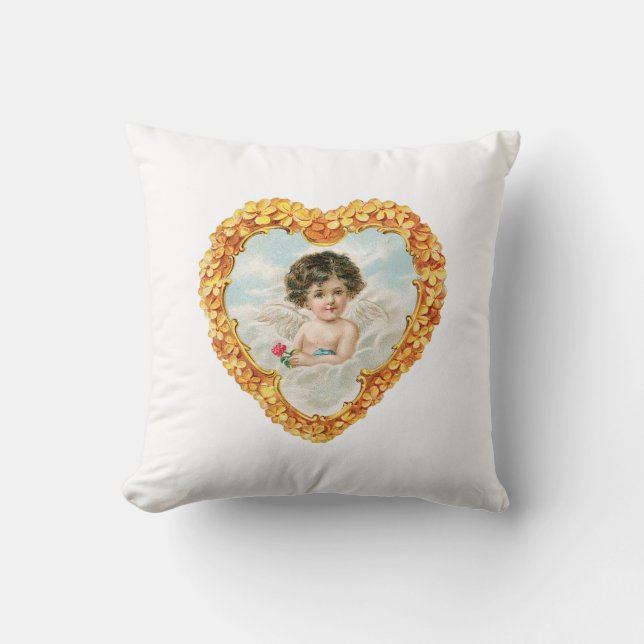 Antique Valentine Cupid Kissen (Vorderseite)