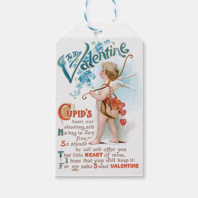 Antique Valentine Geschenkanhänger (Vorderseite)
