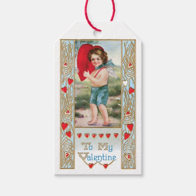 Antique Valentine Geschenkanhänger (Vorderseite)