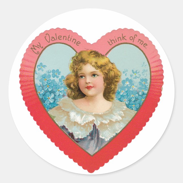Antique Valentine Giro del Malcantone Runder Aufkleber (Vorderseite)