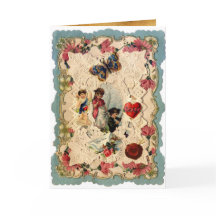 ANTIQUE VALENTINE LACE, CUPID, LIEBER UND SCHALTFL