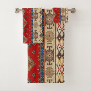 Antique Vintage Rouge Bleu Kilim Turque