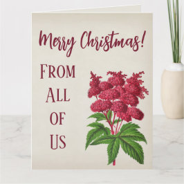 Antique Vintage Weihnachten Rote Spiraea Palmata Karte