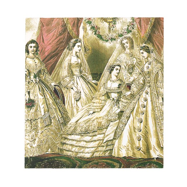 Antique Wedding Bridal Notizblock (Vorderseite)
