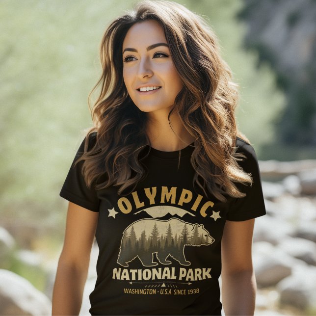 Antique Woodland Scenery of Olympic National Park T-Shirt (Von Creator hochgeladen)