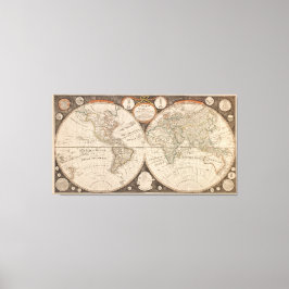 Antique World Map, 1799 (Thomas Kitchen) Leinwanddruck