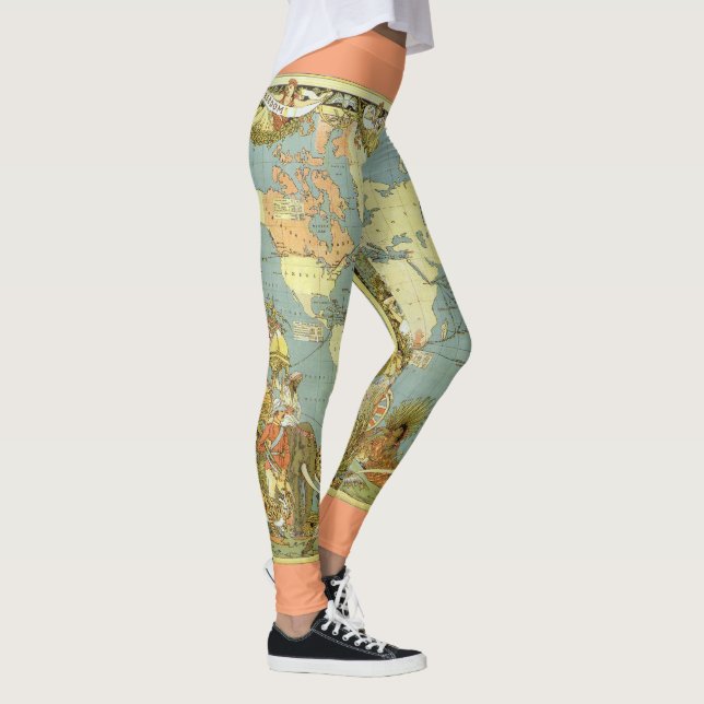 Antique World Map of the British Empire, 1886 Leggings (Rechts)