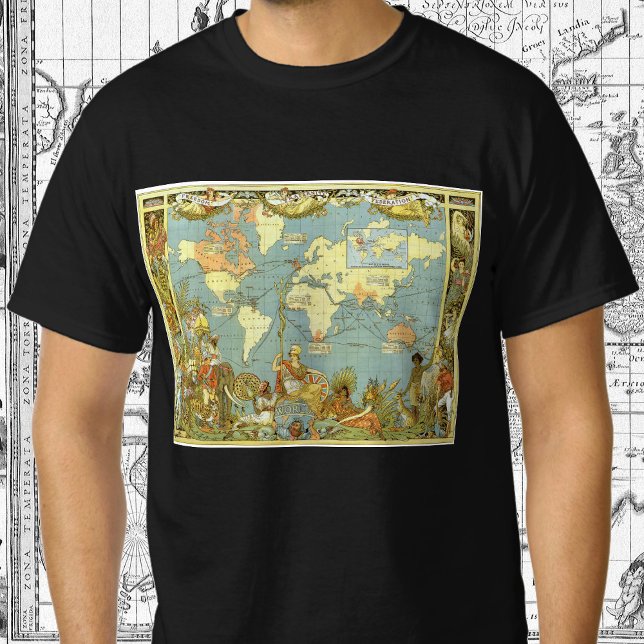 Antique World Map of the British Empire, 1886 T-Shirt (Von Creator hochgeladen)