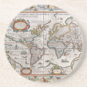 Antique World Map Untersetzer