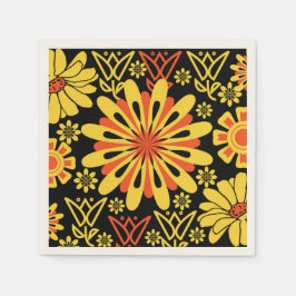 Antique Yeller Florah Napkin Design Serviette
