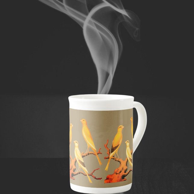 Antique Yorkshire  Canaries  -  Prozellantasse (Von Creator hochgeladen)