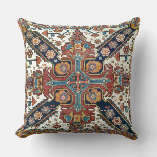 Antique Zeykhur Oriental Rug Design Throw Kissen