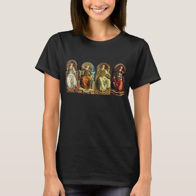ANTIQUE ZIELE,Temperance,Tugend,Stärke,Gerechtigke T-Shirt (Vorderseite)