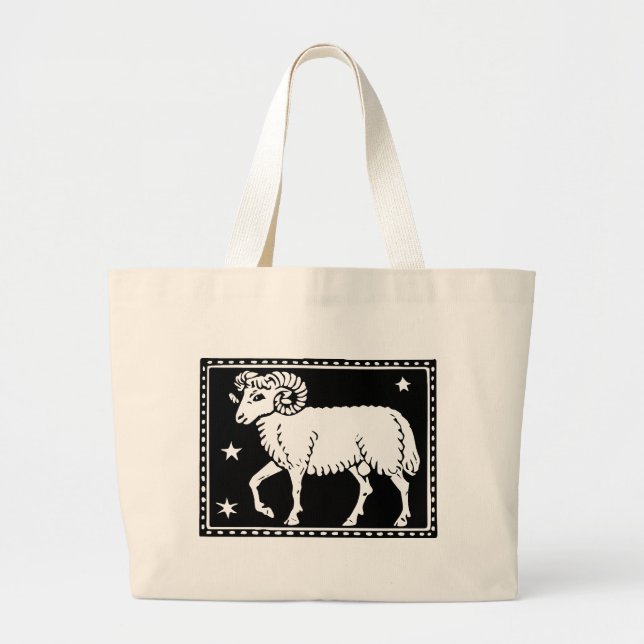 Antique Zodiac Astrological Aries Sac fourre - tou (Devant)