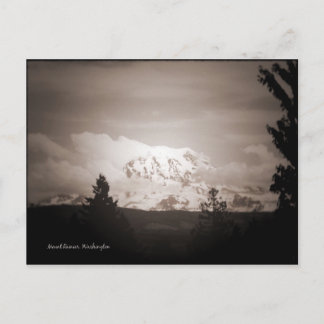 Antiqued Mount Rainier Postcard Postkarte