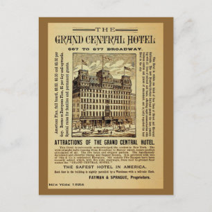Antiques Grand Central Hotel in New York City Postkarte