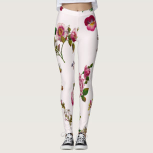 Antiquierte rosa Blüte - Benutzerdefinierter Farbh Leggings