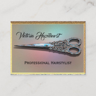 Antiquierte Schere Chic Hair Stylist Beruflich Visitenkarte