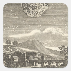 Antiquität aus der Renaissancezeit Mond von Allain Quadratischer Aufkleber