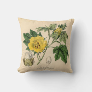 Antiquitäten Cotton Gelbe Blume Kissen Kissen