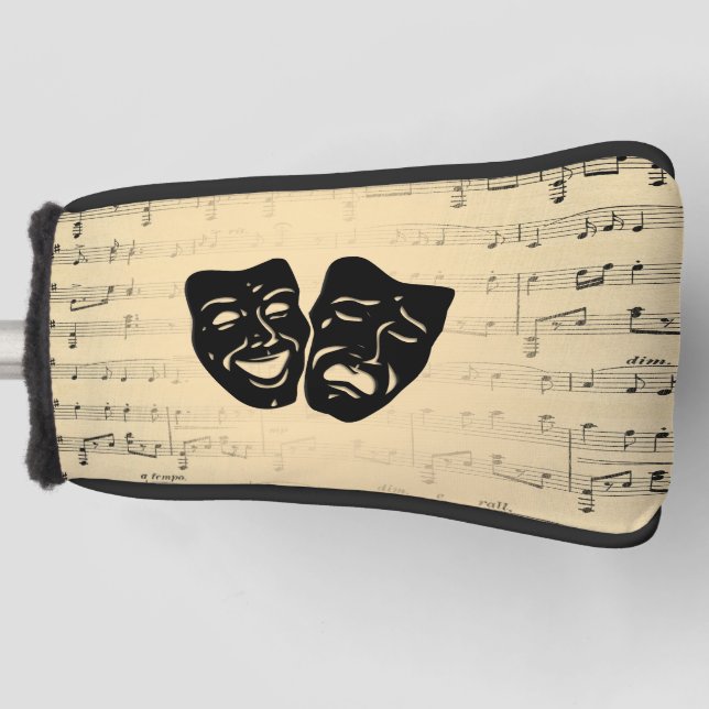 Antiquitäten Musik und Theatermasken Golf Headcover (Vorderseite)
