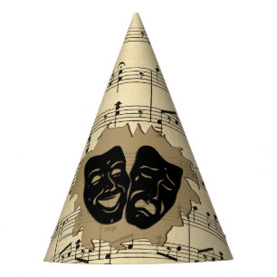 Antiquitäten Musik und Theatermasken Partyhütchen