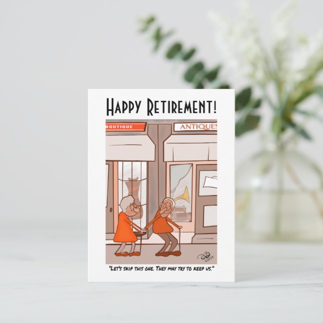 Antiquitäten Postkarte (Stehend Vorderseite)