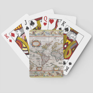 Antiquitäten Weltkarte Spielkarten