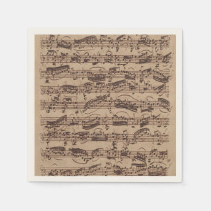 Antiquitätenblatt Musik Bach Manuskript Serviette