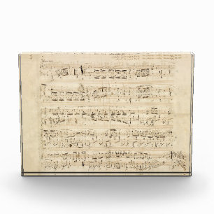 Antiquitätenblatt Musik Chopin Manuskript Fotoblock