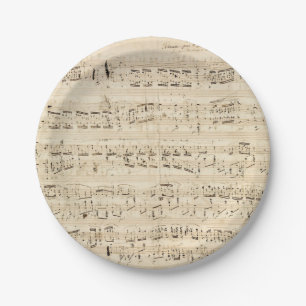 Antiquitätenblatt Musik Chopin Manuskript Pappteller
