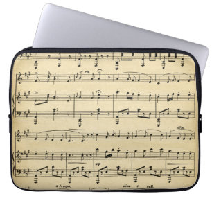 Antiquitätenblatt Musik - Laptop-Sieb Laptopschutzhülle