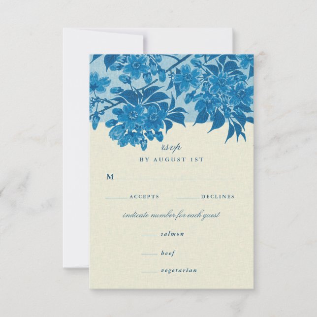 Antiquitätenblossom RSVP Karte (Vorderseite)