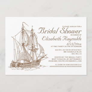 Antiquitätenboot Bridal Dusche Einladungen