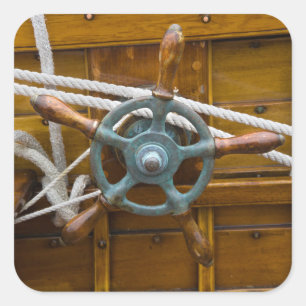 Antiquitätenboot Quadratischer Aufkleber