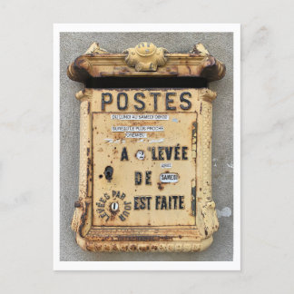 Antiquitätenbriefkasten in Frankreich Postkarte