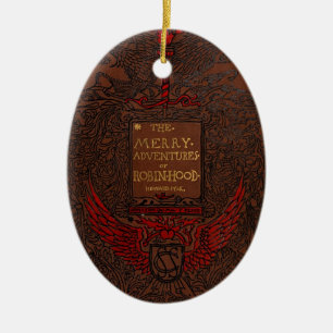 Antiquitätenbuchabdeckung Robin Hood Keramikornament