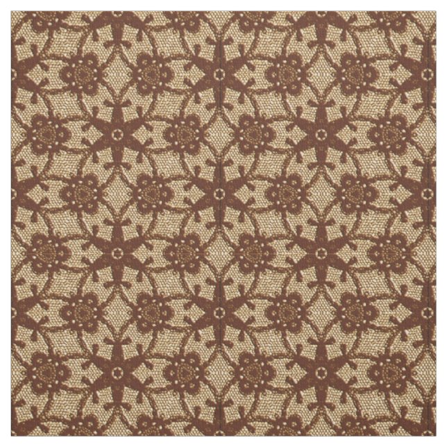 Antiquitätendruck - Schokolade und Beige Stoff (Muster)
