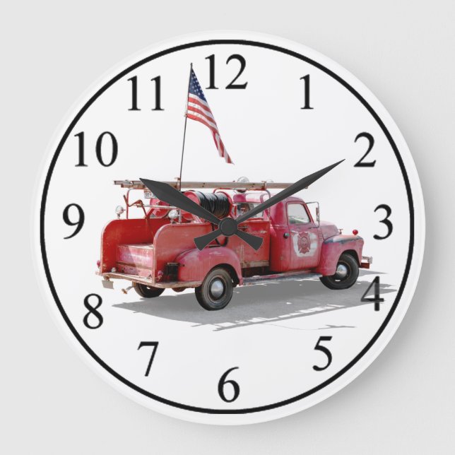 Antiquitätenfeuer-Motor Große Wanduhr (Vorderseite)