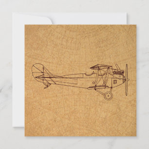 Antiquitätenflugzeug Retro Classic Aviation Map St Karte
