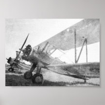 Antiquitätenflugzeuge B&W Plakatdruck